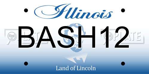 BASH12 Illinois License Plate