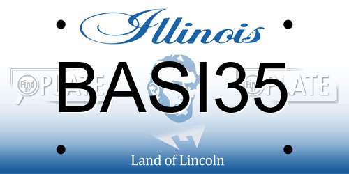 BASI35 Illinois License Plate