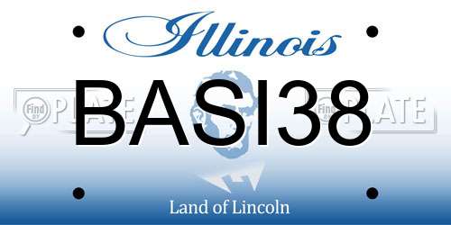 BASI38 Illinois License Plate