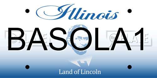 BASOLA1 Illinois License Plate