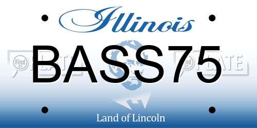BASS75 Illinois License Plate