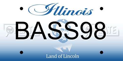 BASS98 Illinois License Plate