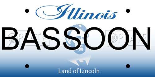 BASSOON Illinois License Plate