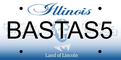 BASTAS5 Illinois License Plate