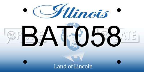BAT058 Illinois License Plate