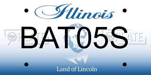 BAT05S Illinois License Plate
