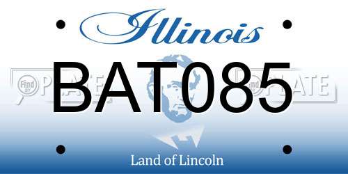BAT085 Illinois License Plate