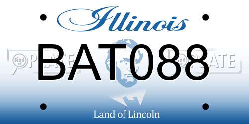 BAT088 Illinois License Plate