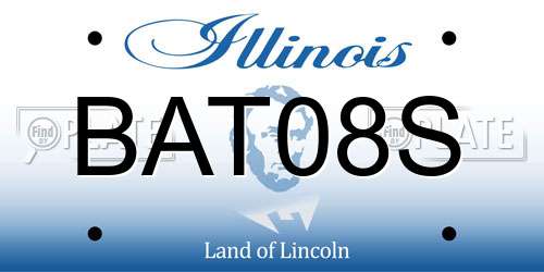 BAT08S Illinois License Plate