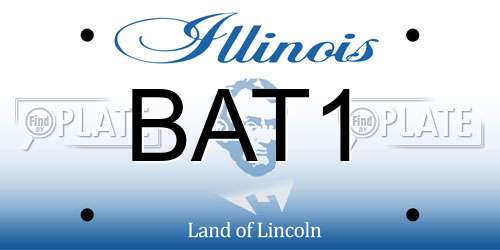 BAT1 Illinois License Plate