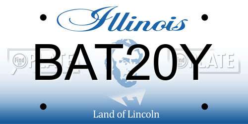 BAT20Y Illinois License Plate