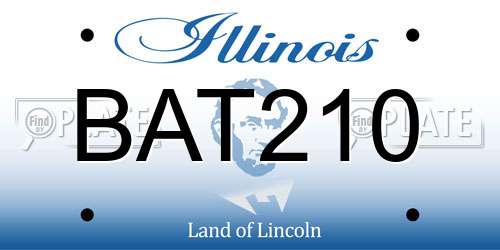 BAT210 Illinois License Plate