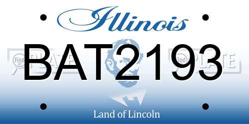 BAT2193 Illinois License Plate