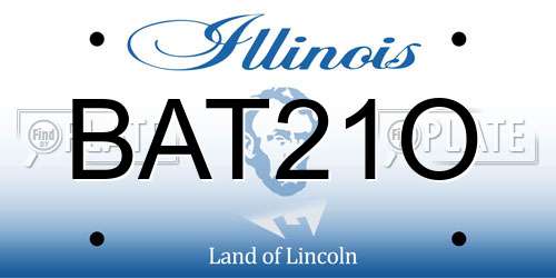 BAT21O Illinois License Plate