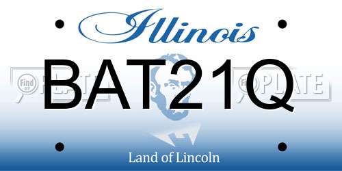BAT21Q Illinois License Plate
