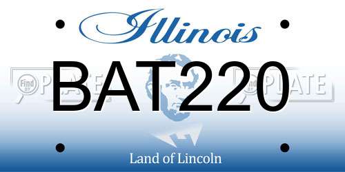 BAT220 Illinois License Plate
