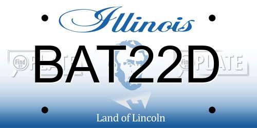 BAT22D Illinois License Plate