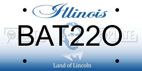 BAT22O Illinois License Plate