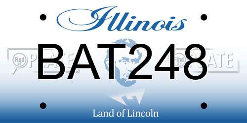 BAT248 Illinois License Plate