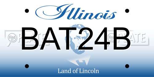BAT24B Illinois License Plate