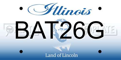 BAT26G Illinois License Plate