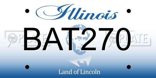 BAT270 Illinois License Plate