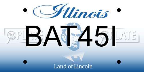 BAT45I Illinois License Plate