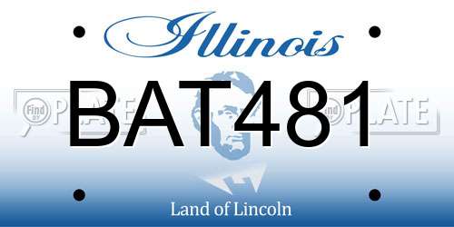 BAT481 Illinois License Plate