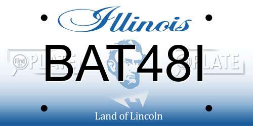 BAT48I Illinois License Plate