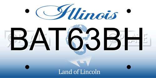 BAT63BH Illinois License Plate