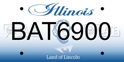 BAT6900 Illinois License Plate
