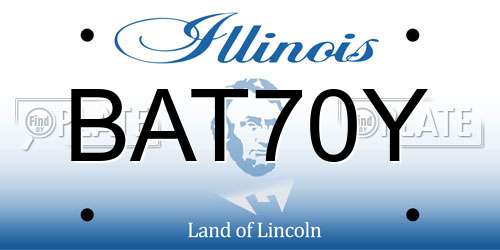 BAT70Y Illinois License Plate