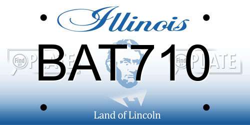 BAT710 Illinois License Plate