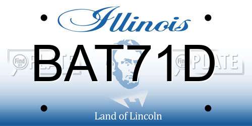 BAT71D Illinois License Plate