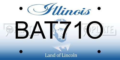 BAT71O Illinois License Plate