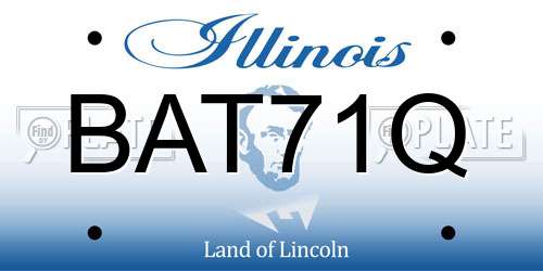 BAT71Q Illinois License Plate