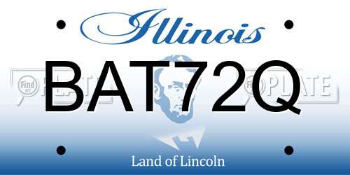 BAT72Q Illinois License Plate