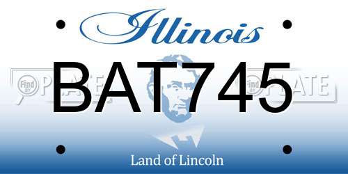 BAT745 Illinois License Plate