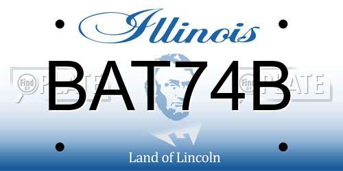 BAT74B Illinois License Plate