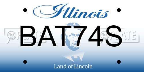 BAT74S Illinois License Plate