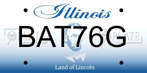BAT76G Illinois License Plate