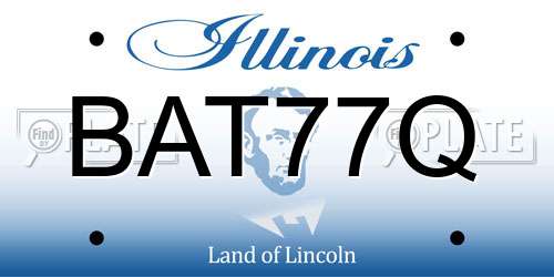 BAT77Q Illinois License Plate