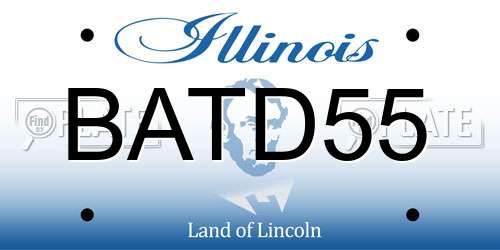 BATD55 Illinois License Plate