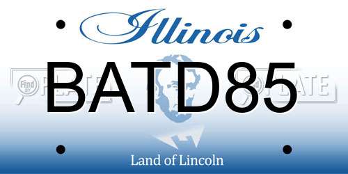 BATD85 Illinois License Plate
