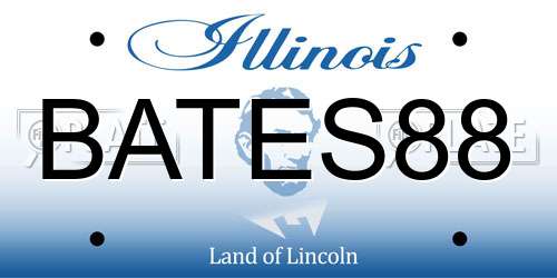 BATES88 Illinois License Plate