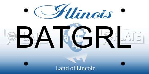 BATGRL Illinois License Plate