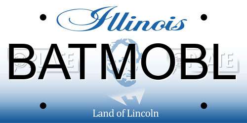 BATMOBL Illinois License Plate