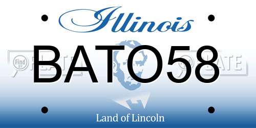 BATO58 Illinois License Plate