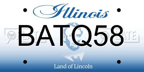 BATQ58 Illinois License Plate