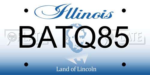 BATQ85 Illinois License Plate